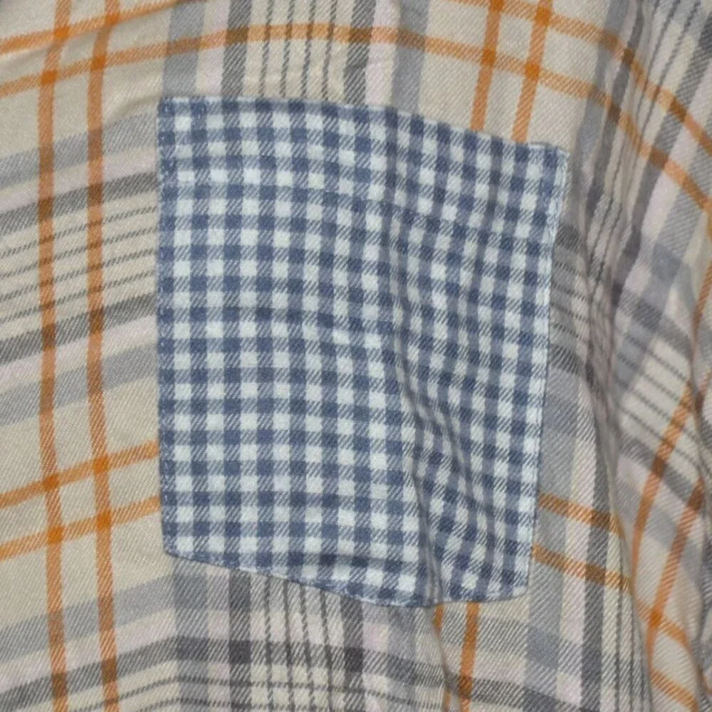 NWT Roudelain Womens XL Long Sleeve Flannel Sleep Shirt Nightgown Plaid Gingham